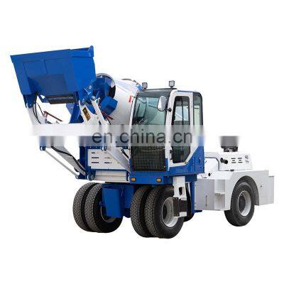 Mobile portable cement mortar mixer mobile self-loading concrete mixer