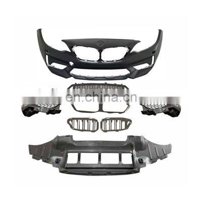 Front Bodykit Front Lip Primer Car Black Bumper Car Assembly For BMW M2 F87 M2C 2015+