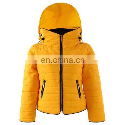 Ladies Quilted Hoodies Jacket Winter warm casual jacket quilted padded jacket for women