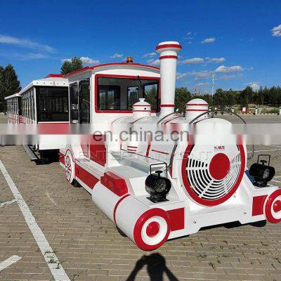 Trackless Train Rides Sightseeing Road Tourist Amusement Park Trackless Train for Sale