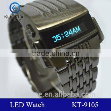 2014 Machine Cat Head Stainless Steel Back Men Watch Digital LCD Watch