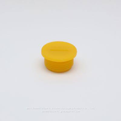 TPU Threaded Plug Injection Molding Yellow Plastic Parts Injection Mold Plastic Manufacturer