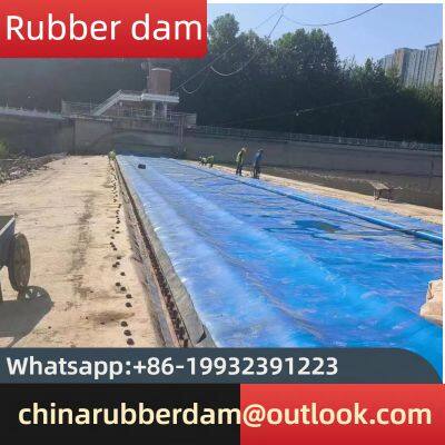 Rubber airbag support steel plate dam spot gas shield steel gate landscape dam