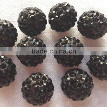 Yiwu Factory price Jewelry design crystal rhinestones paved clay beads, colorful high quality shamballa beads