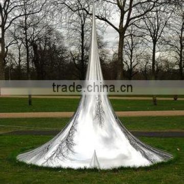 stainless steel abstract sculpture like hat for garden decoration