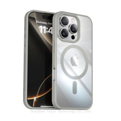 Factory Price Magnetic Clear Case for IPhone 11/12/13/13 Pro Max/14/15/15 Pro Max – Anti-Fingerprint, Durable & Wholesale