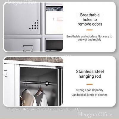 Wholesale Long Lifespan Modern Stainless Steel Lockers With Stainless Hanging Rod for Hotels & Resorts | Secure Personal Storage photo-4