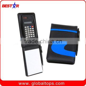 Calculator of Leather Notebook With Pen