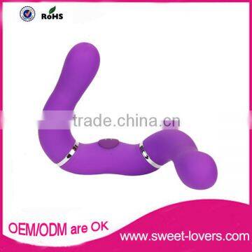 2016 Best Selling New waterproof Silicone Female Vagina Sex vibrator for women dual vibrator dildo