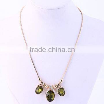 2016 Fashion Long Chain Crystal Pendant Necklace Simple Design Women Jewelry photo-3