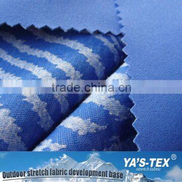 Make in china softshell laminated stretch polyester Jacquard fabric for pants