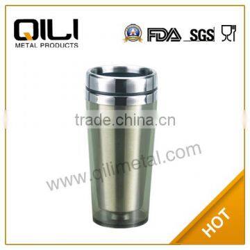 Inner s/s,outer plastic auto heated car mug without handle