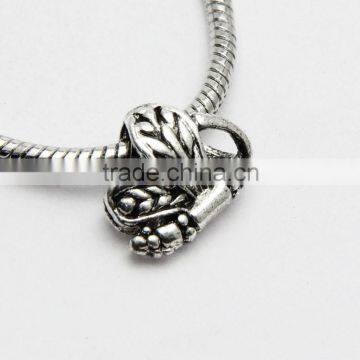 Creative Pdora Bracelet Accessories Anti-silver Large Hole Butterfly Shape Zinc Alloy Beads