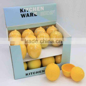 PLASTIC LEMON & ONION SHAPE FRUIT STORAGE BOX WITH DISPLAY BOX