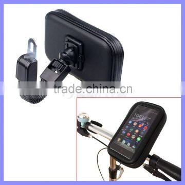 Universal Waterproof Motorcycle Rear View Mirror Mount Case For 3.5 inch to 6 inch Mobile Phone Bag