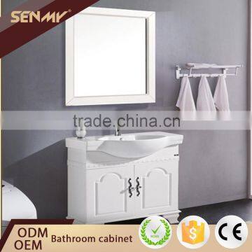 Hot classic,solid wood bathroom cabinet Style and Mirrored Cabinets Type bathroom cabinet vanity