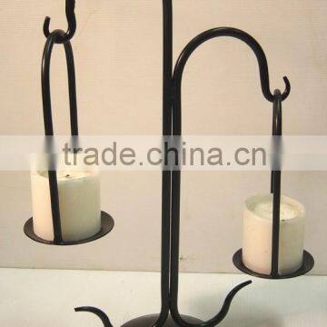 Metal Wrought Iron Pillar Holder