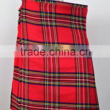 Scottish Royal Stuart 5 Yard Tartan Kilt Made Of Fine Quality Tartan Material