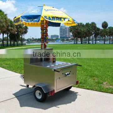 Widely use mobile outdoor food trailer crepe/hot dog cart price