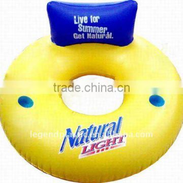 inflatable kids play swimming ring with glass holder