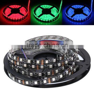 PCB Black 5m 500cm 5050 RGB 300LED SMD Light Strip Lamp Waterproof DC 12V