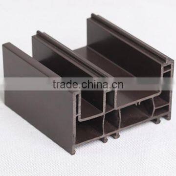 Huazhijie plastic profile brown color for window and door