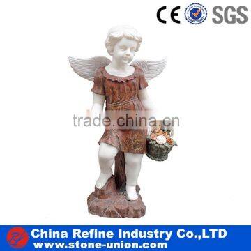 outdoor garden decoration stone carvings marble kids sculpture