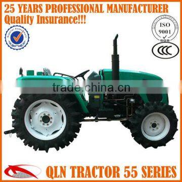 tray-style arrester QLN 55hp 4wd farm wheeled traktor(farm implements are available)