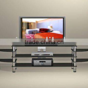 TV Stand/ Metal Black TV Showcase