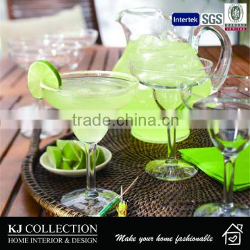 Popular Design Handmade High Quality Clear Margarita Glass With Stem