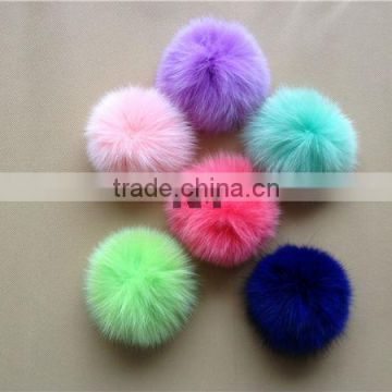 Fashion dyed fox fur ball