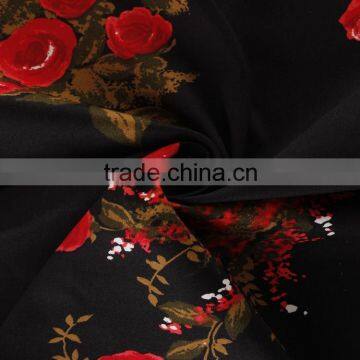 100 Cotton Fabric Printed Red Roses Design Fabric Textile for Shirt photo-4