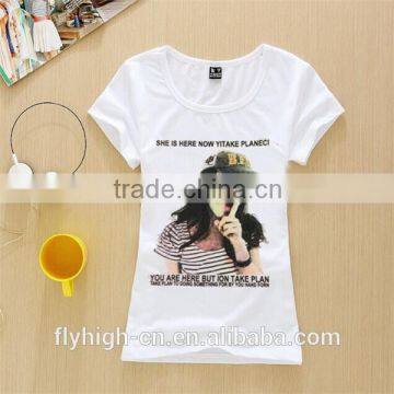 Factory Cheap Plain White T-shirts Girls t Shirts photo-5