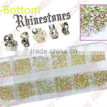 2.5mm V-BOTTOM Rhinestone Studs-for nail art, wholesale