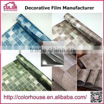 Factory wholesale design Mosaic style decorative pvc self adhesive film