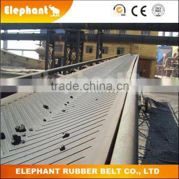 Chevron Pattern Conveyor Rubber Belt Transport Crushed Brick Chips