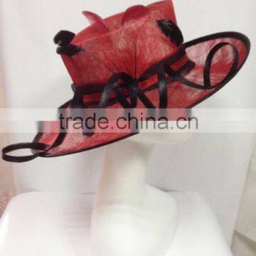 Kentucy Derby Church Royal Ascot ladies sinamay hat factory wholesale