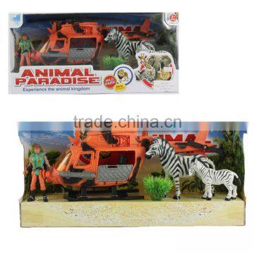 Wholesale PVC animal toy set for kids Zebra