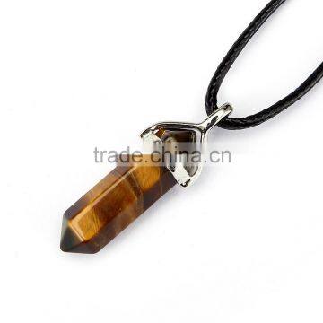 Beautiful 1pcs Yellow Tiger Eye Silver Plated Healing Point Gemstone Pendant (Chain is not Included)