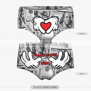 push up sexy hot panties pug dog cut cat sexy girls tight lingerie stretchy underpanties 3d digital full print custom hot sale