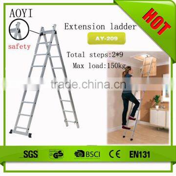 YK EN131 Sell Fast Aluminum Lightweight Folding Fiberglass Double Sided Step Ladder