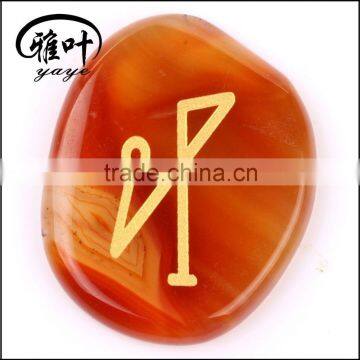 45*35*7mm Carnelian Engraved Gemstone Reiki Healing Stone Set photo-4