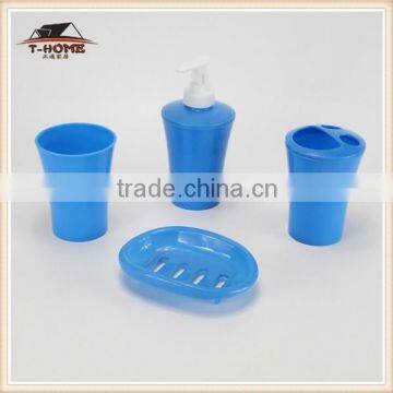 new arrival 2015 PP blue mugs promotional bathroom set