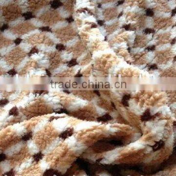 Bottom price new coming jacquard garment faux fur fabric