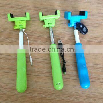 2015 hot&new selfie stick with bluetooth shutter button