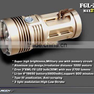 Rechargeable 30w 2700lm High Bright XML T6 New Led Flashlight 2014 photo-3