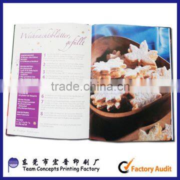 high quality coated paper printing kitchen books