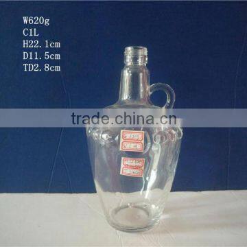 1000ml Glass Wine Bottle With Small Handle