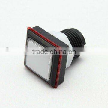 33mm square red LED plastic push button switch momentary push button swith