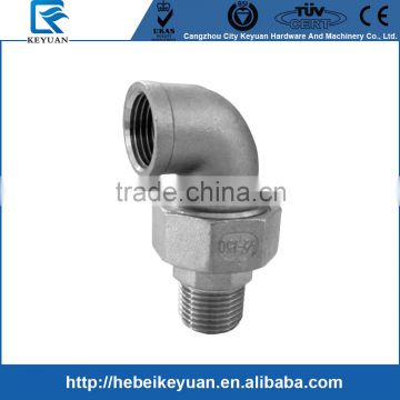 1/2" BS21 thread male female cone seat elbow union ss316 in 150lbs pressure